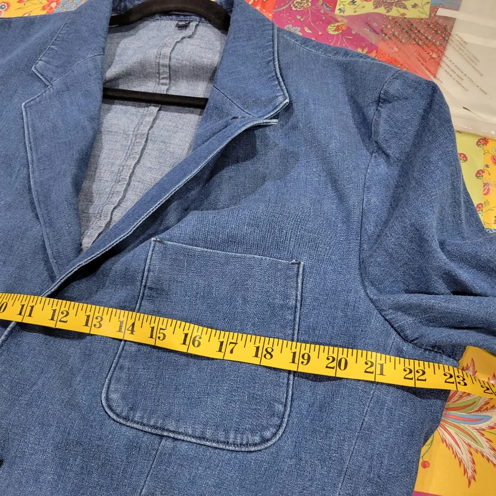 J.Crew Relaxed-fit suit jacket Blazer in Japanese denim CF398 Size 44R NWT $450